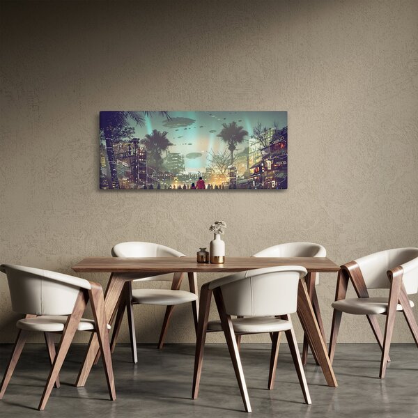 Obraz - mesto v budúcnosti (120x50 cm)