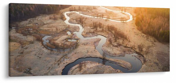 Obraz - Úsvit nad meandrami (120x50 cm)