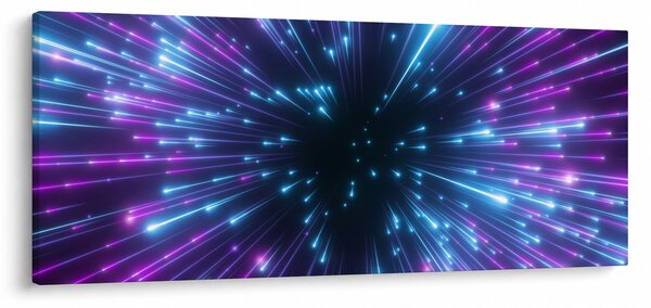 Obraz - Neónový priestor (120x50 cm)