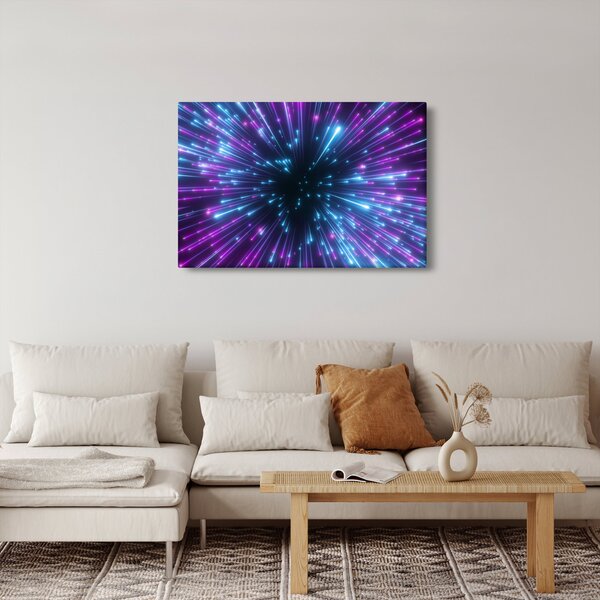 Obraz - Neónový priestor (90x60 cm)