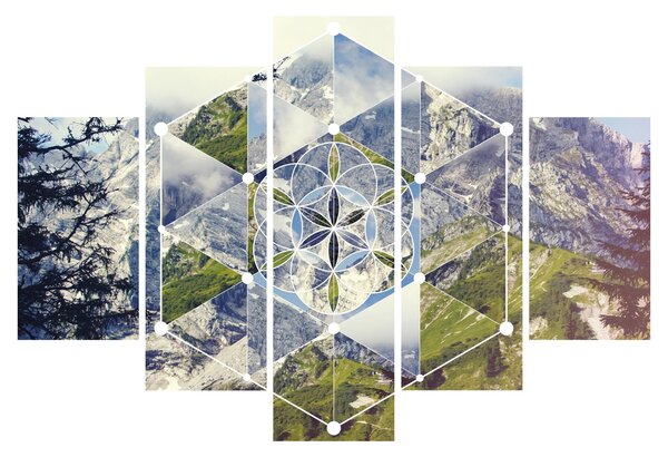 Obraz - Geometrický obrazec (150x105 cm)