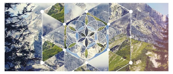 Obraz - Geometrický obrazec (120x50 cm)