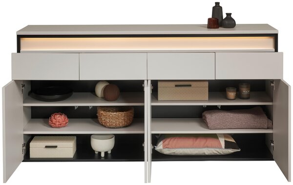 ŠIROKÁ KOMODA, čierna, béžová, 174/88/38 cm Voleo - Online Only drobný nábytok, Online Only
