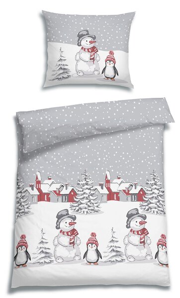 POSTEĽNÁ BIELIZEŇ, flanel, sivá, 140/200 cm Florella - Obliečky & plachty