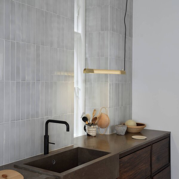 GEJST závesné svietidlo Radent mosazná, dĺžka 70 cm, G13 LED, Mosadz / zlato, Obývacia izba / jedáleň, kov, Závesné svietidlo