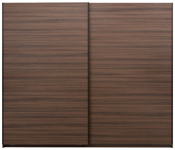 SKRIŇA S POSUVNÝMI DVERAMI, farba vlašského orecha, 250/211,5/61,5 cm P & B - Skrine, Online Only