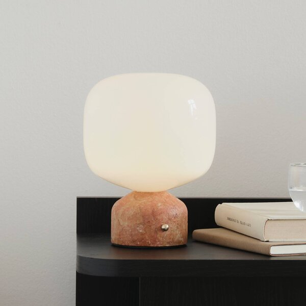 GEJST stolová LED lampa Meemo, mramor jantár, sklo, USB, Hnedá / hrdzavá, Obývacia izba / jedáleň, Sklo, Stojacie svietidlo