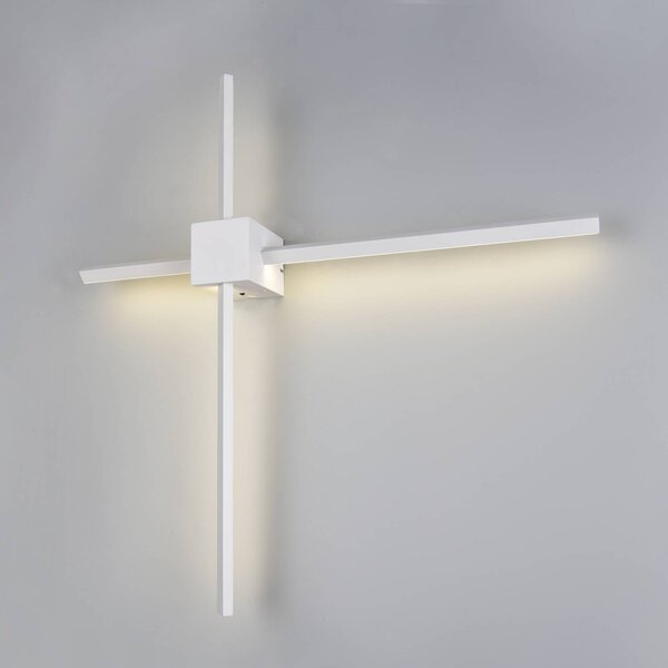 Trio Lighting LED nástenné svetlo Cassino, biela matná, šírka 67 cm, kov, Biela / opálová, Obývacia izba / jedáleň, kov, Moderný