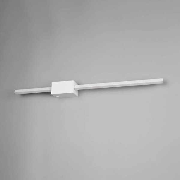 LED nástenné svetlo Cassino, biela matná, šírka 70 cm, kov, Biela / opálová, Obývacia izba / jedáleň, kov, Moderný