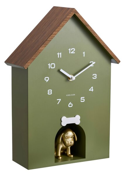 NÁSTENNÉ HODINY zelená 26.5/36.5/11.5 cm Karlsson - Hodiny, Online Only
