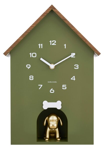 NÁSTENNÉ HODINY zelená 26.5/36.5/11.5 cm Karlsson - Hodiny, Online Only