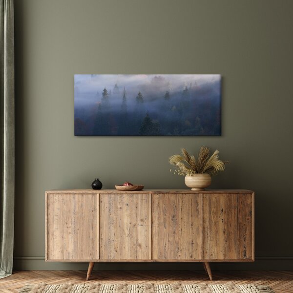 Obraz - Les v hmle, Karpaty, Ukrajina (120x50 cm)