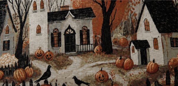 Gobelínová obliečka na vankúš - Pumpkin Village