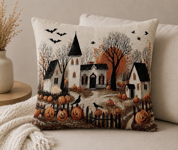 Gobelínová obliečka na vankúš - Pumpkin Village