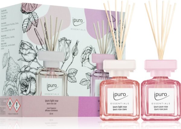 Ipuro Essentials Light & Pure Rose darčeková sada 2x50 ml