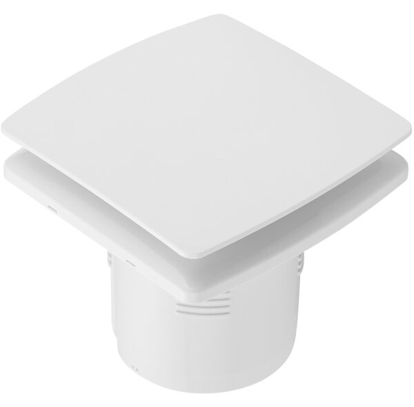 CERANO - Kúpeľňový axiálny hranatý ventilátor - 12W, potrubie 100mm - biela lesklá