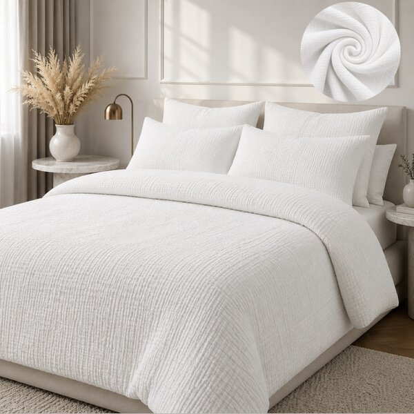 Mušelínové obliečky White Rozmer obliečok: 140x200 cm, Obsah balenia: Set Balenie