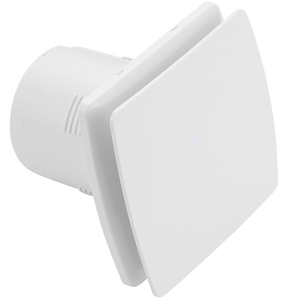 CERANO - Kúpeľňový axiálny hranatý ventilátor - 12W, potrubie 100mm - biela lesklá