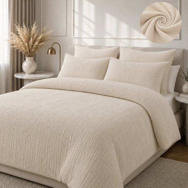 Mušelínové obliečky Beige Rozmer obliečok: 140x200 cm, Obsah balenia: Set Balenie