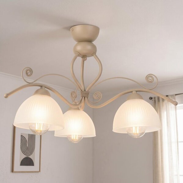 Brilagi - Prisadený luster ANTICO MODERN 3xE27/60W/230V béžová