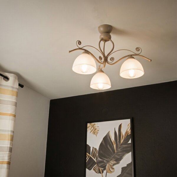 Brilagi - Prisadený luster ANTICO MODERN 3xE27/60W/230V béžová