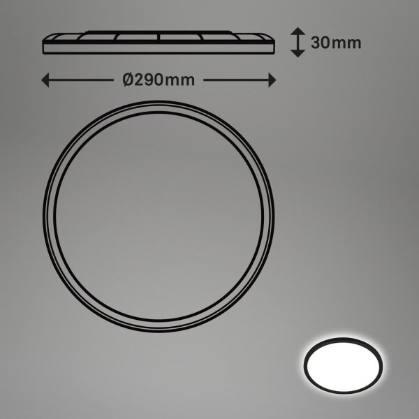 Briloner - LED kúpeľňové stropné svietidlo s pohybovým senzorom MOVE LED/18W/230V IP44 priemer 29 cm biela