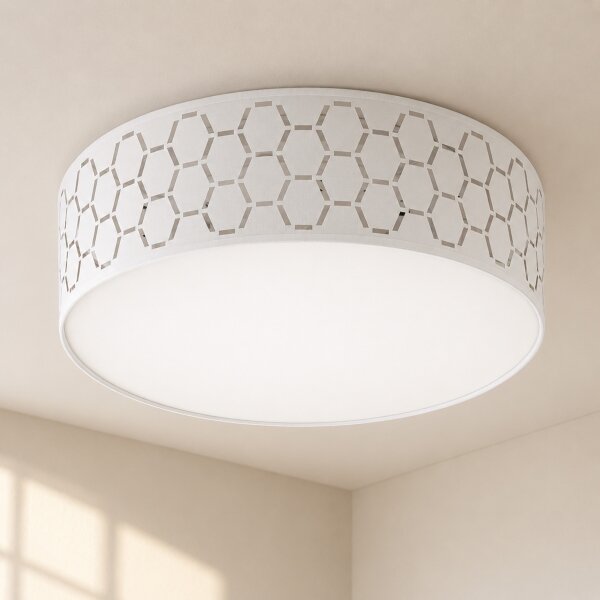 Stropné svietidlo ULLE 2xE27/15W/230V pr. 45 cm biela