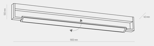 LED Kúpeľňové nástenné svietidlo DEKSTER LED/36W/230V IP44 biela