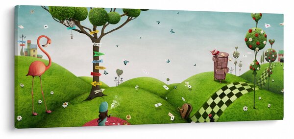 Obraz podivuhodnej krajiny (120x50 cm)