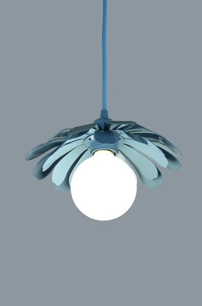 Bohemia-Design - Závesný luster na lanku 1xE27/60W/230V modrý