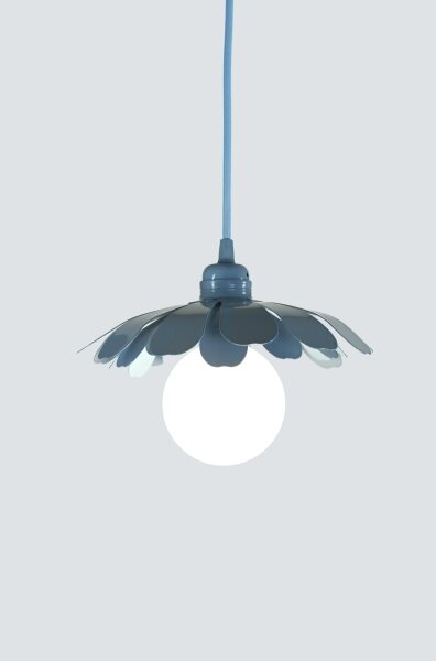 Bohemia-Design - Závesný luster na lanku 1xE27/60W/230V modrý