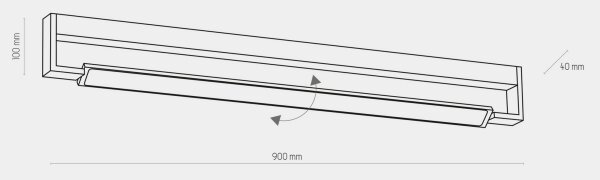 LED Kúpeľňové nástenné svietidlo DEKSTER LED/36W/230V IP44 čierna