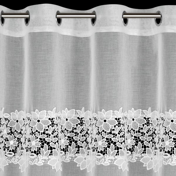 ZÁCLONA NA KRÚŽKOCH ARTEMIDA 140X250 CM BIELA