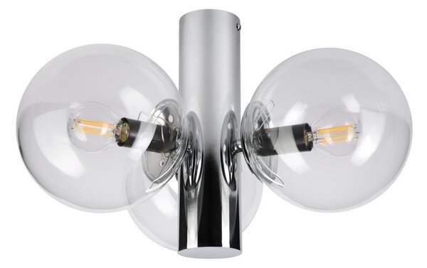 Stropné svietidlo SFERIO 3xE14/5W/230V lesklý chróm/číre sklo