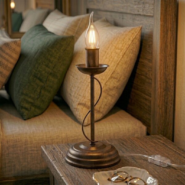Stolná lampa ANTON 1xE14/60W/230V bronzová