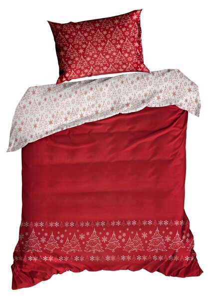 VIANOČNÉ OBLIEČKY Z MIKROVLÁKNA RUBI 200X220 CM, 2 KS 70X80 CM VZOROVANÉ