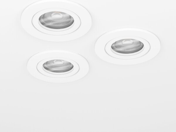 Eglo 902262 - SADA 3x LED zapustených bodových svietidiel BARRANCO LED/4,8W/230V biela