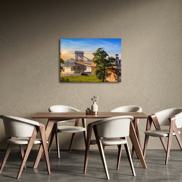 Obraz - Most cez rieku, Budapešť, Maďarsko (70x50 cm)