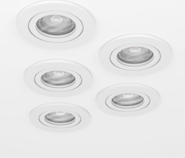 Eglo 902263 - SADA 5x LED zapustených bodových svietidiel BARRANCO LED/4,8W/230V biela