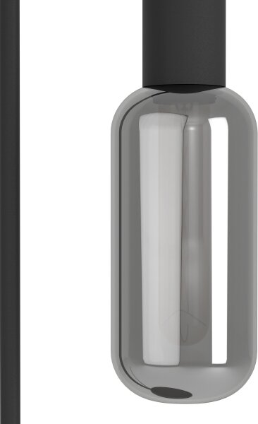 Eglo 901007 - Stolová lampa MAIONE 1xE27/4W/230V čierna/dymová