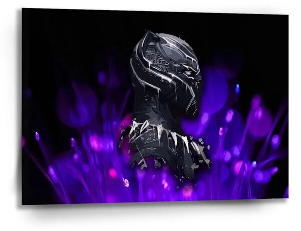 Sablio Obraz BLACK PANTHER Fialová luminiscencia - 90x60 cm