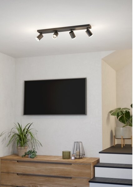 Eglo 901942 - LED RGBW stmievateľné bodové svietidlo MELITELLO-Z 4xLED/3,7W/230V čierna