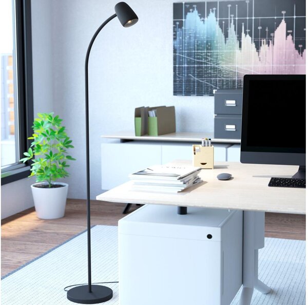 Eglo 902172 - Stojacia lampa CARLO 1xE14/18W/230V čierna