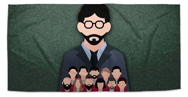 Sablio Uterák Money heist Profesor a jeho tím Zelená - 30x50 cm