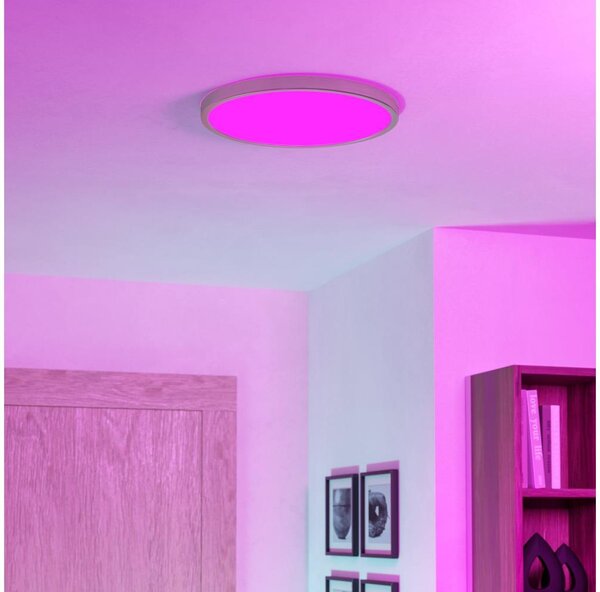Eglo 901421-LED RGBW Stropné kúpeľňové svietidlo FUEVA-Z LED/17,5W/230V priemer 38,9 cm IP44 chróm