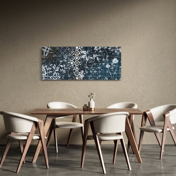 Obraz s kvetinovým dekorom (120x50 cm)