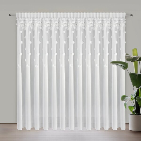 ZÁCLONA NA PÁSKE DIANA3 350X270 CM BIELA