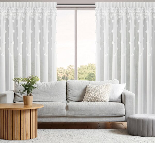 ZÁCLONA NA PÁSKE DIANA3 350X270 CM BIELA