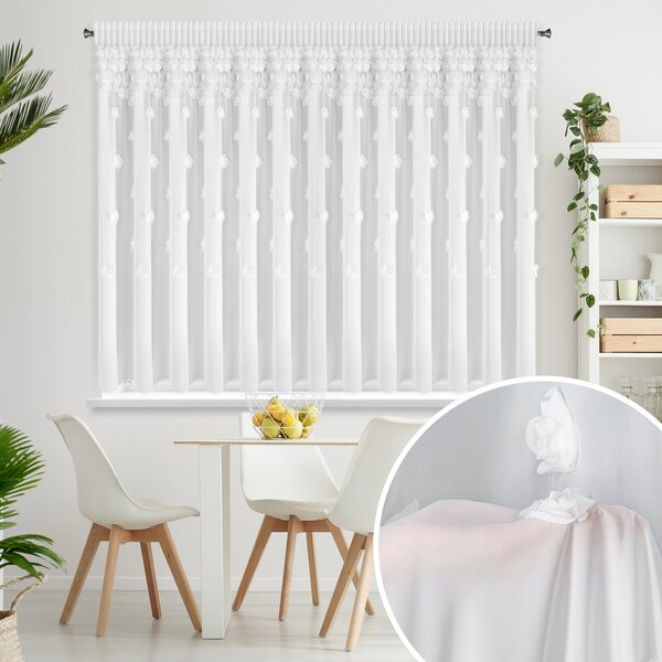 ZÁCLONA NA PÁSKE DIANA3 350X160 CM BIELA