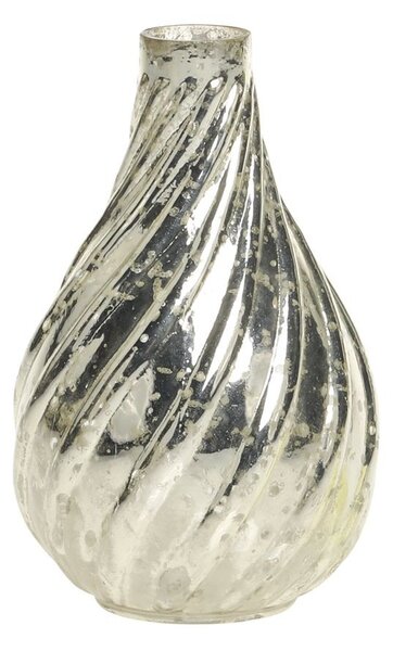 Ortuťová antik sklenená dekoračná vázička Vallia - Ø 7*11 cm - Chic Antique